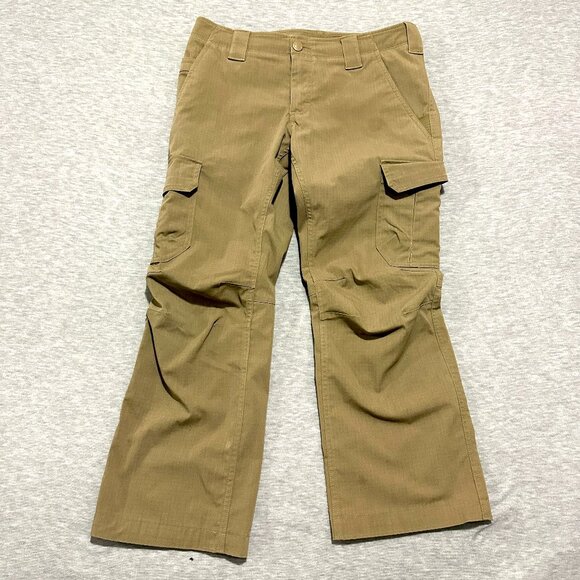 Under Armour Storm Snowboard Pants Womens size 10 (34x27) Winter Brown Loose - Picture 13 of 14